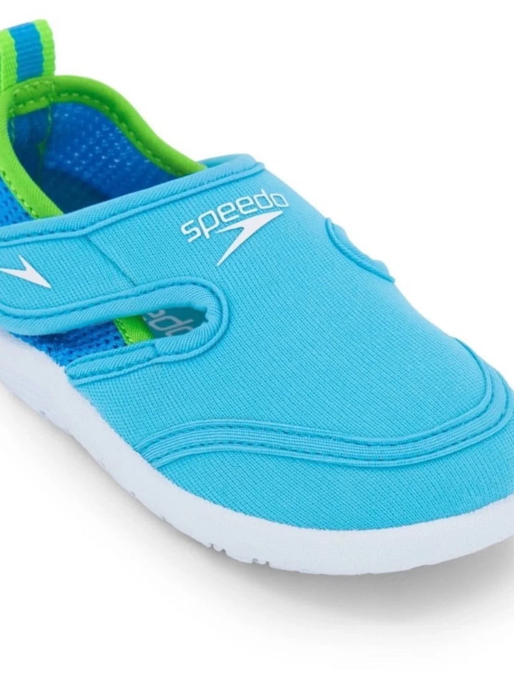 NWOT Speedo Kids Water Slip-On Shoes in Aqua with Lime Accents